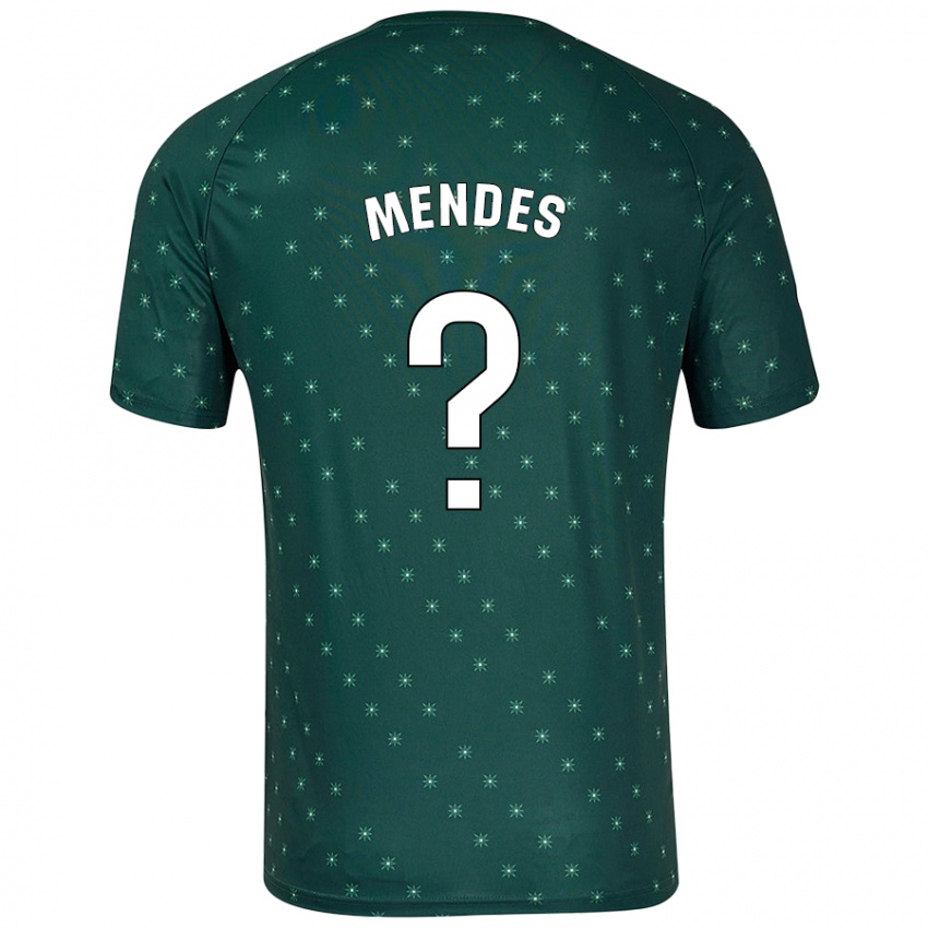 Kinder Houboulang Mendes #0 Dunkelgrün Auswärtstrikot Trikot 2024/25 T-Shirt