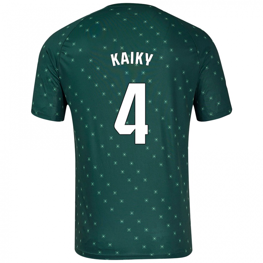 Kinder Kaiky #4 Dunkelgrün Auswärtstrikot Trikot 2024/25 T-Shirt