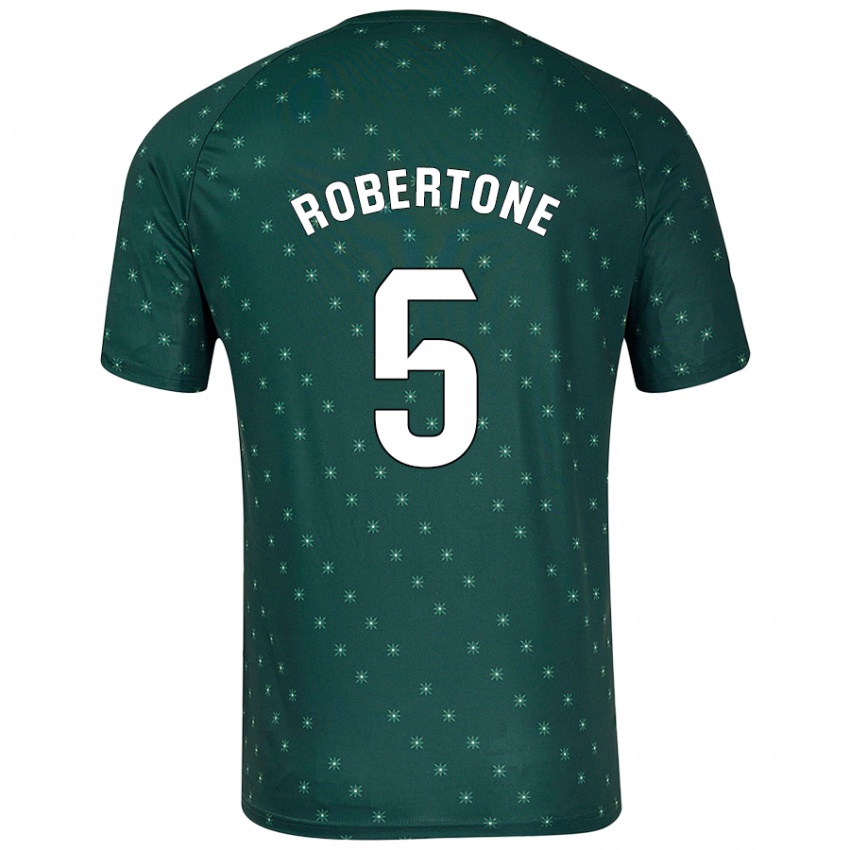 Kinder Lucas Robertone #5 Dunkelgrün Auswärtstrikot Trikot 2024/25 T-Shirt