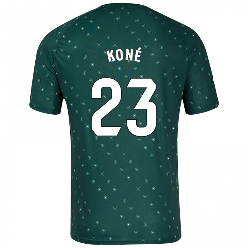 Kinder Ibrahima Koné #23 Dunkelgrün Auswärtstrikot Trikot 2024/25 T-Shirt