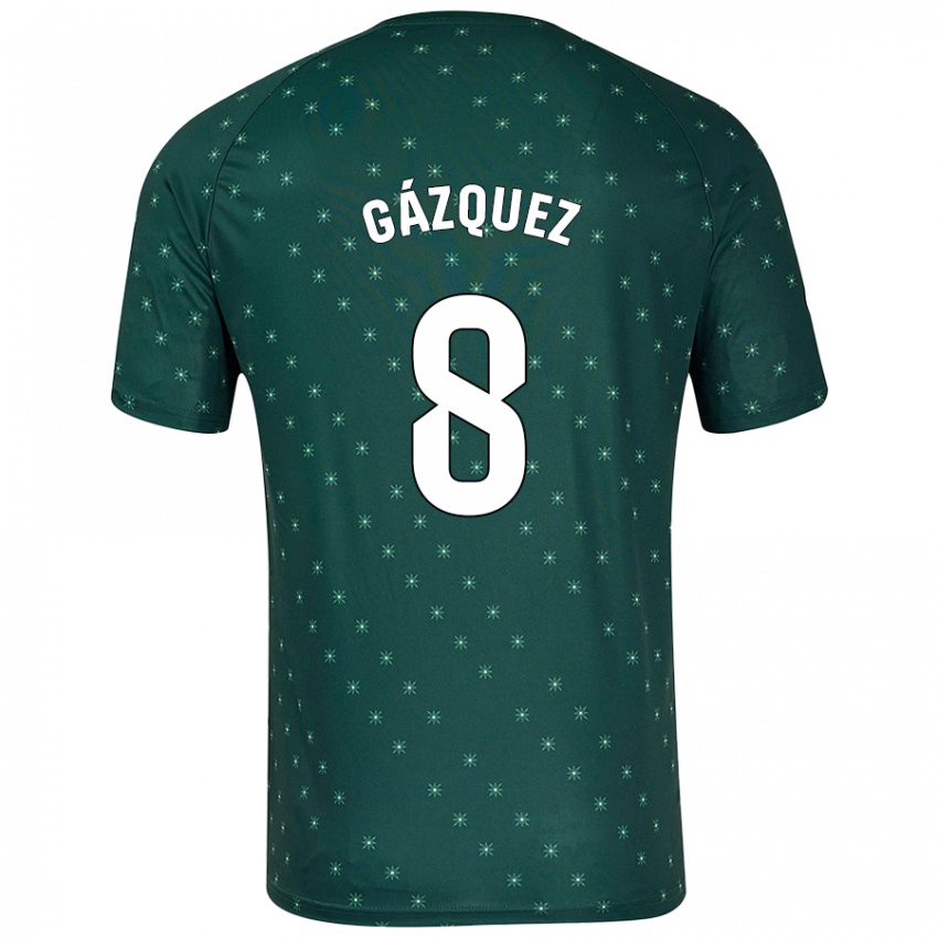 Kinder Joan Gázquez #8 Dunkelgrün Auswärtstrikot Trikot 2024/25 T-Shirt