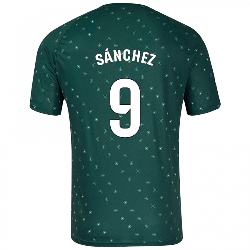 Kinder Loren Sánchez #9 Dunkelgrün Auswärtstrikot Trikot 2024/25 T-Shirt