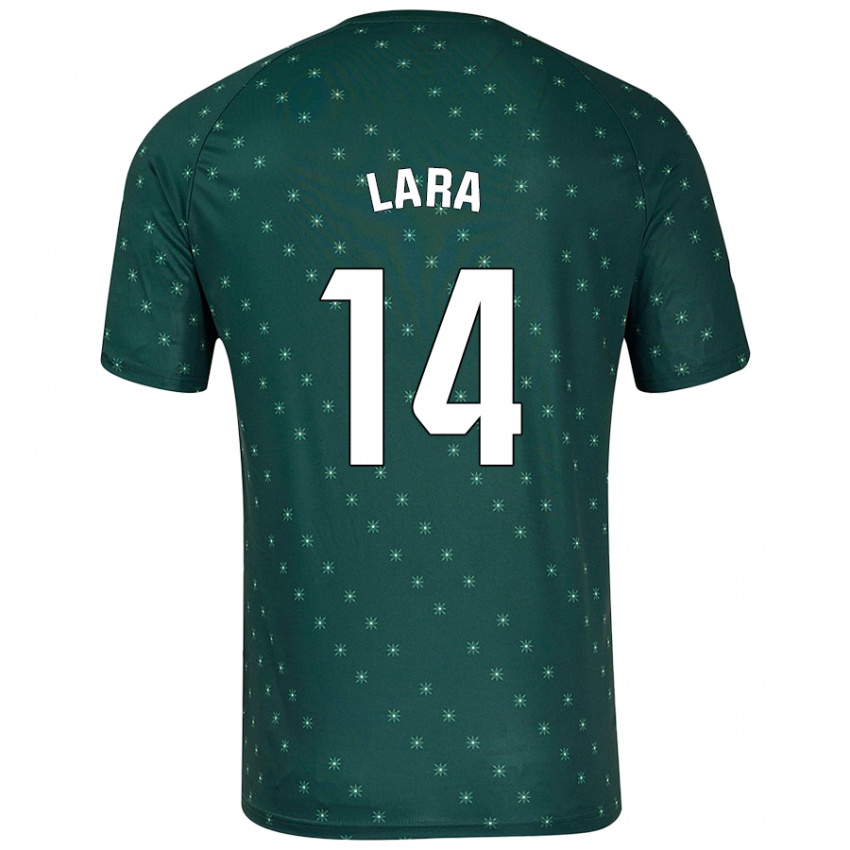 Kinder Luis Lara #14 Dunkelgrün Auswärtstrikot Trikot 2024/25 T-Shirt