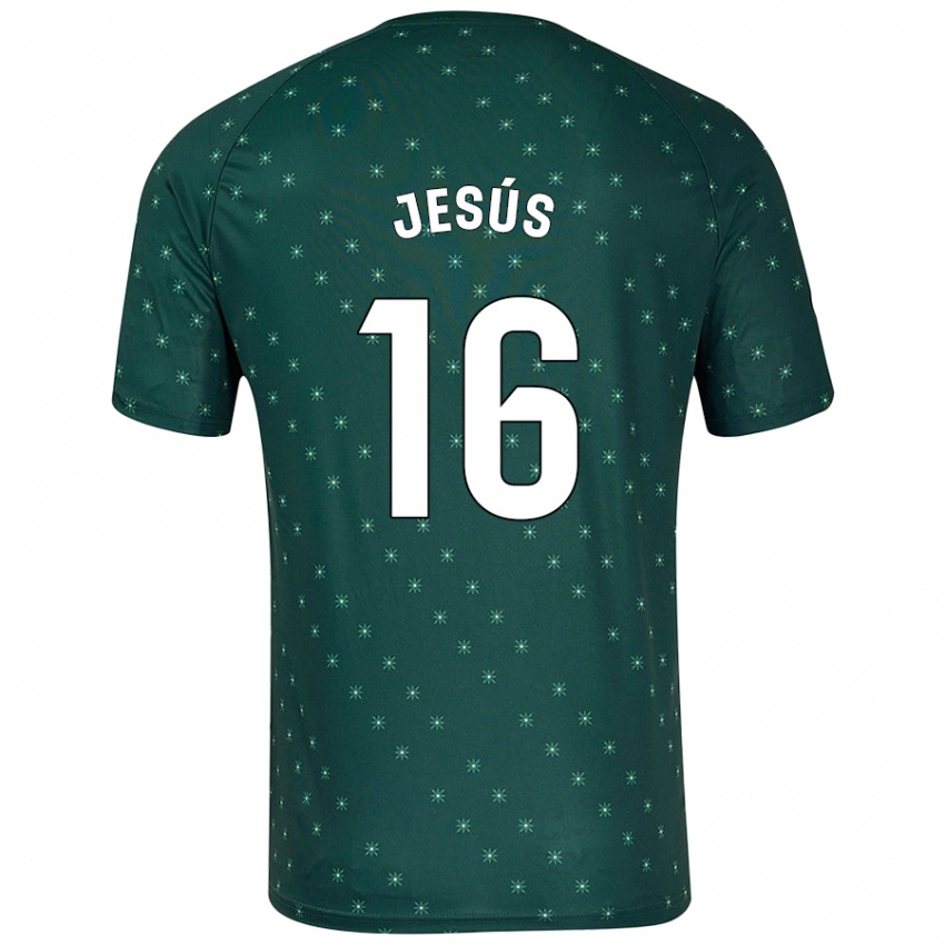 Kinder Antonio Jesús #16 Dunkelgrün Auswärtstrikot Trikot 2024/25 T-Shirt