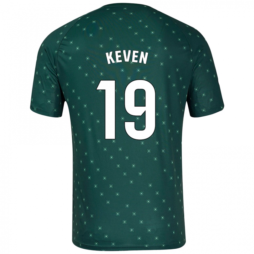 Kinder Keven #19 Dunkelgrün Auswärtstrikot Trikot 2024/25 T-Shirt