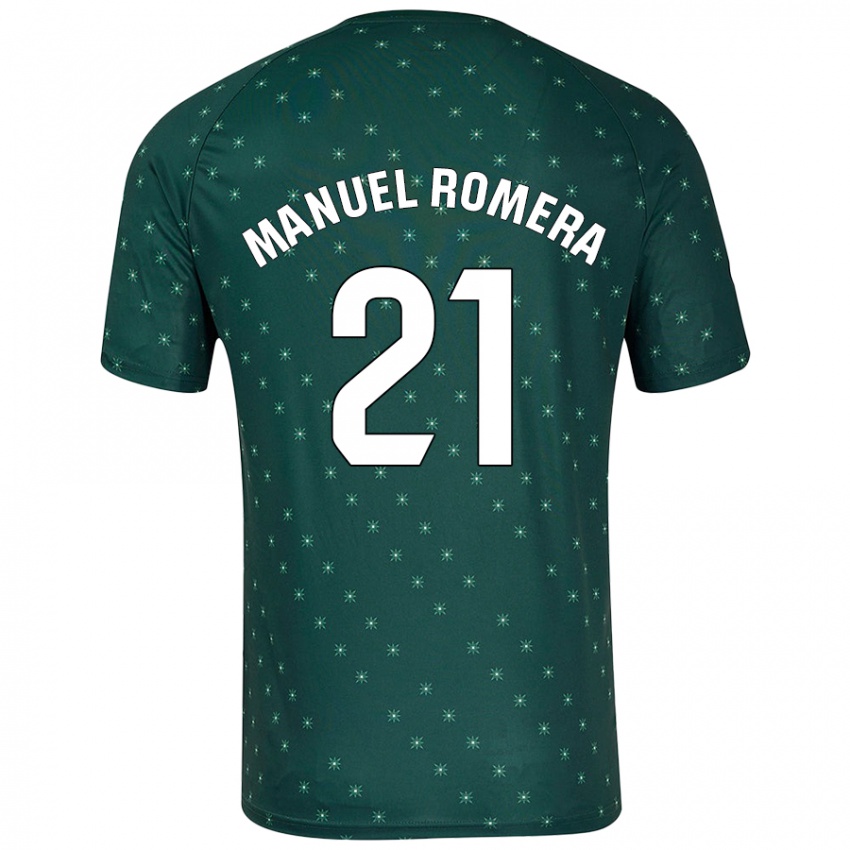 Kinder José Manuel Romera #21 Dunkelgrün Auswärtstrikot Trikot 2024/25 T-Shirt