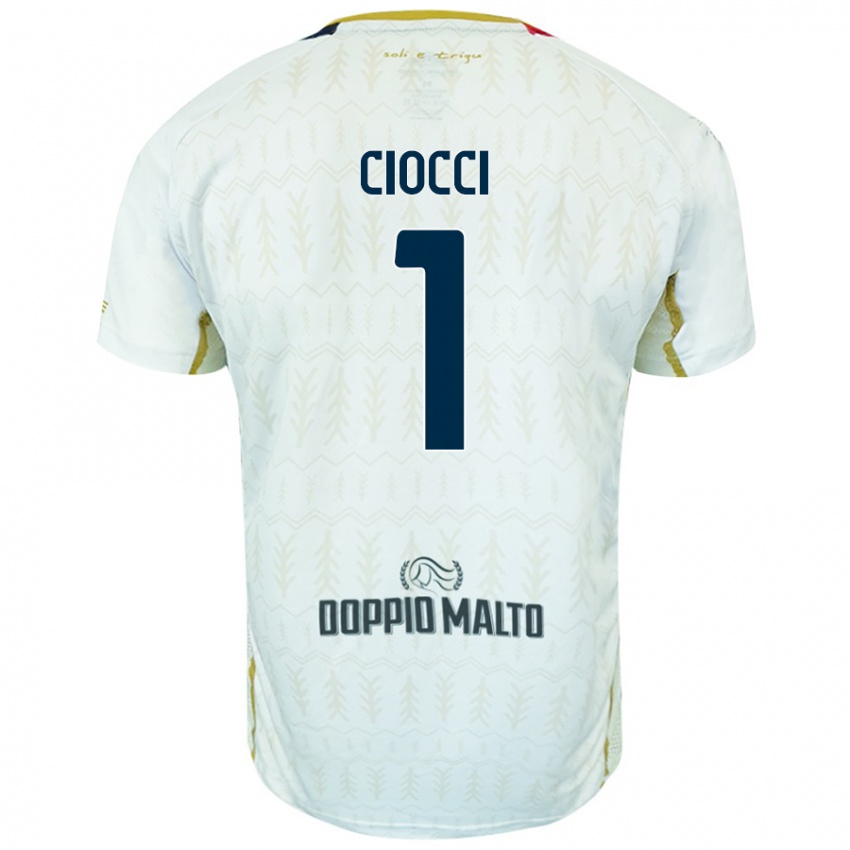 Kinder Giuseppe Ciocci #1 Weiß Auswärtstrikot Trikot 2024/25 T-Shirt