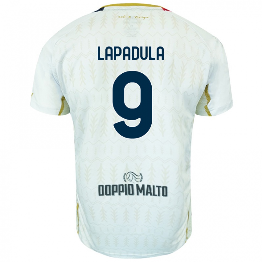 Kinder Gianluca Lapadula #9 Weiß Auswärtstrikot Trikot 2024/25 T-Shirt