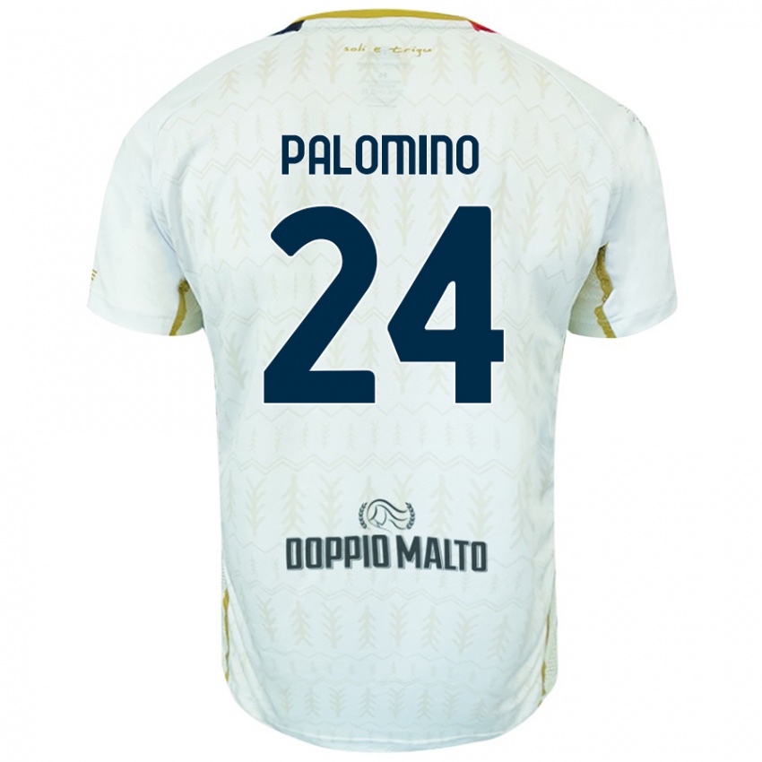 Kinder José Luis Palomino #24 Weiß Auswärtstrikot Trikot 2024/25 T-Shirt