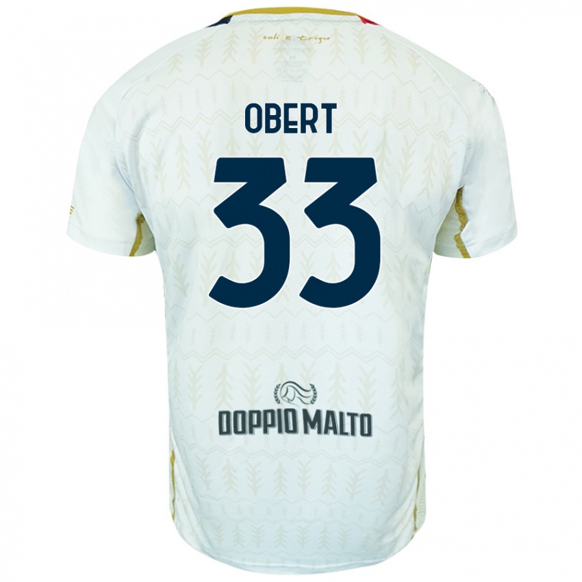 Kinder Adam Obert #33 Weiß Auswärtstrikot Trikot 2024/25 T-Shirt