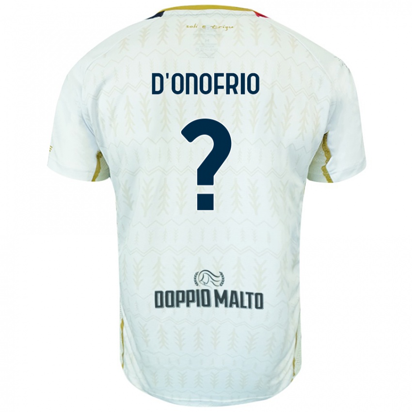 Kinder Vincenzo D'onofrio #0 Weiß Auswärtstrikot Trikot 2024/25 T-Shirt