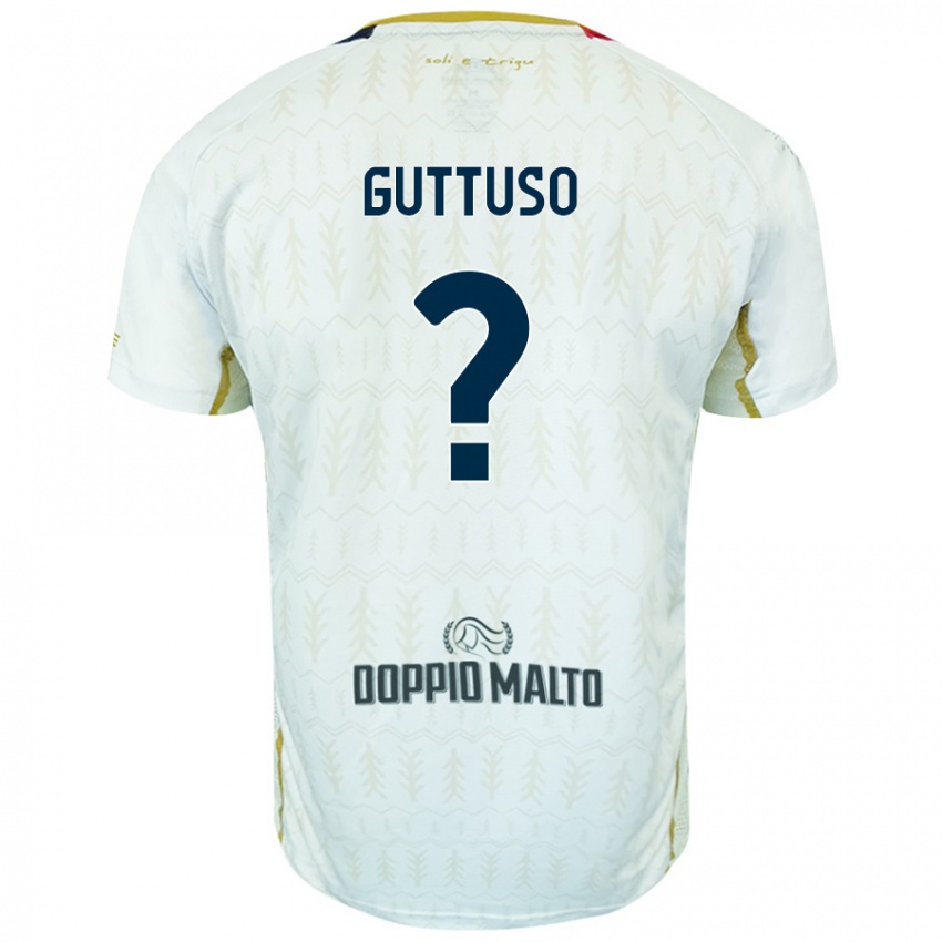 Kinder Iacopo Guttuso #0 Weiß Auswärtstrikot Trikot 2024/25 T-Shirt