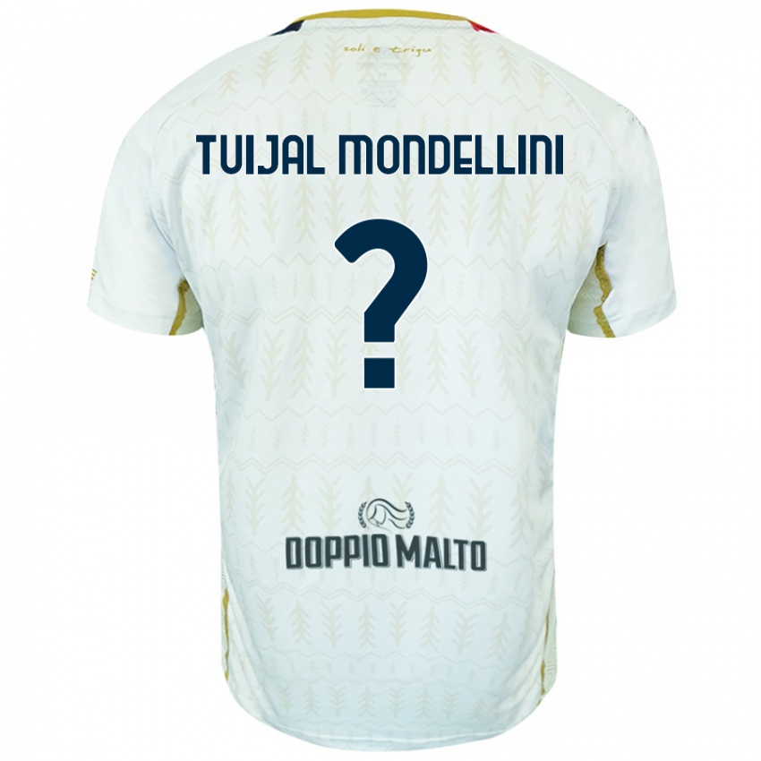 Kinder Luca Tuijal Mondellini #0 Weiß Auswärtstrikot Trikot 2024/25 T-Shirt