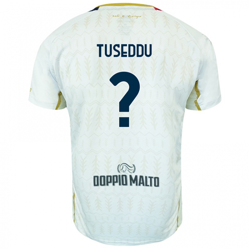 Kinder Alessio Tuseddu #0 Weiß Auswärtstrikot Trikot 2024/25 T-Shirt