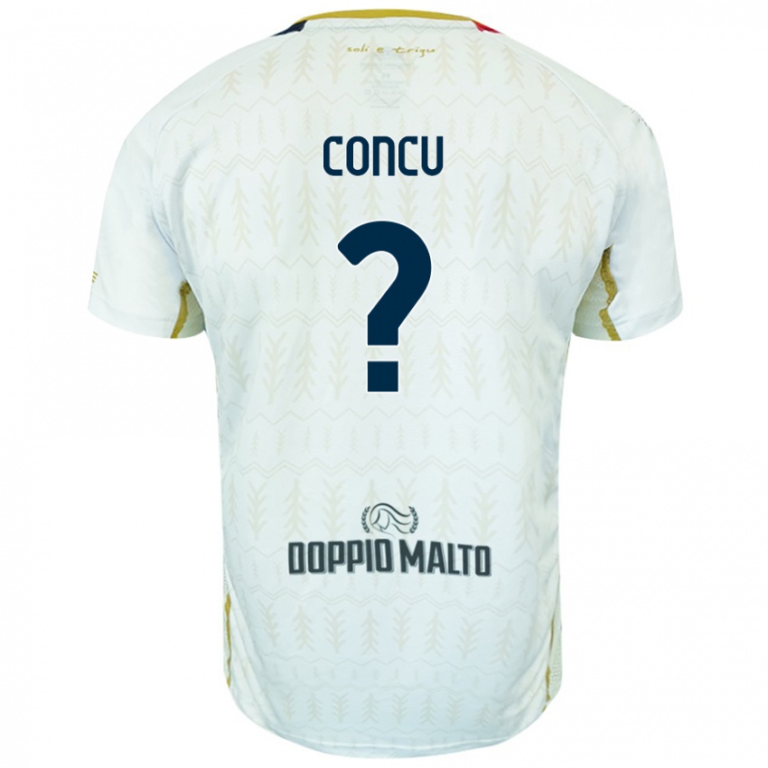 Kinder Marco Concu #0 Weiß Auswärtstrikot Trikot 2024/25 T-Shirt