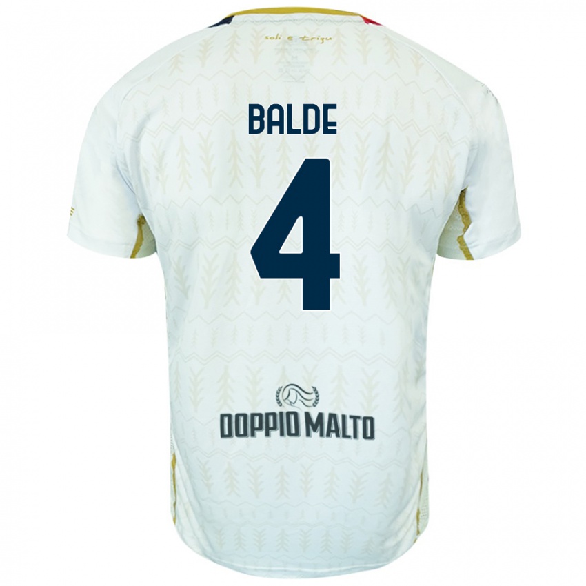 Kinder Mamadou Balde #4 Weiß Auswärtstrikot Trikot 2024/25 T-Shirt