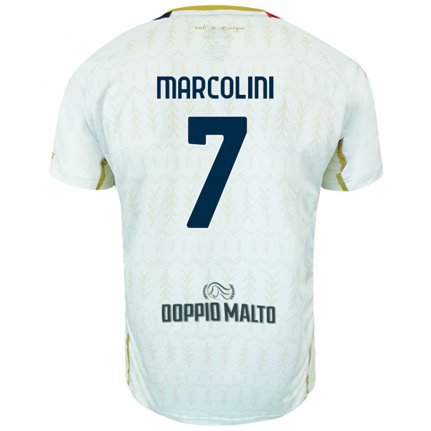 Kinder Diego Marcolini #7 Weiß Auswärtstrikot Trikot 2024/25 T-Shirt