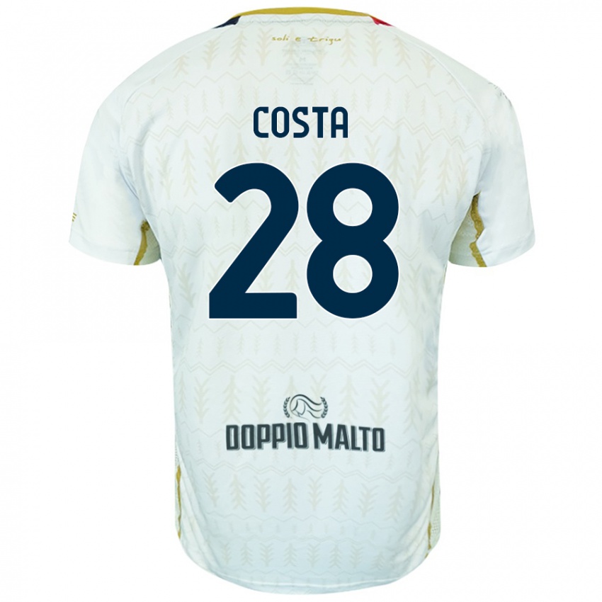 Kinder Luca Costa #28 Weiß Auswärtstrikot Trikot 2024/25 T-Shirt