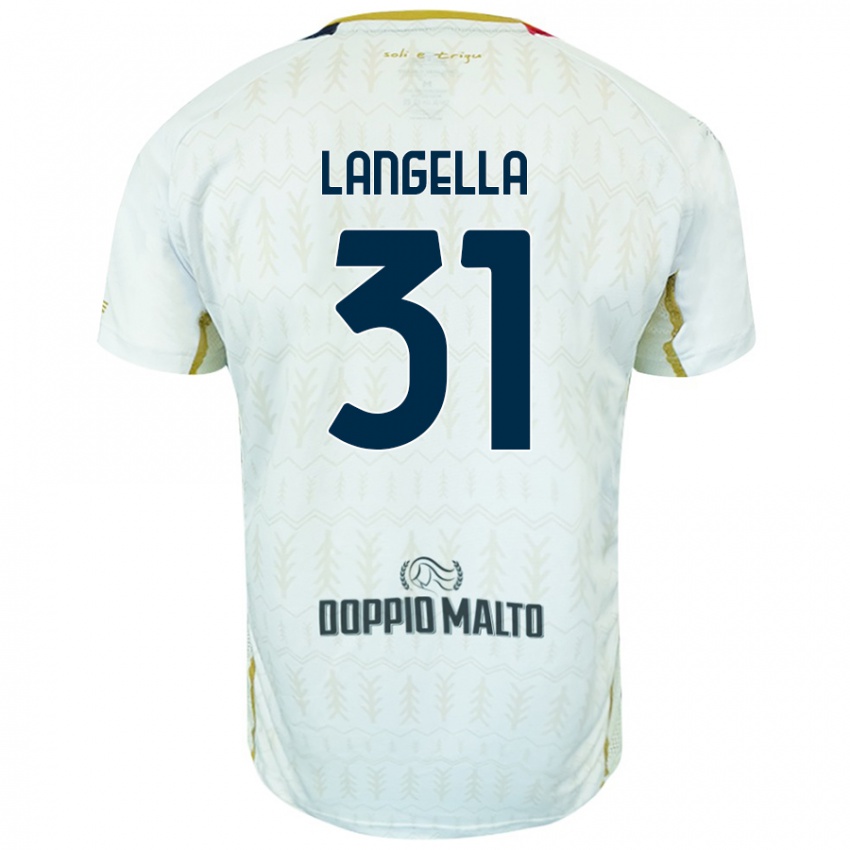 Kinder Matteo Langella #31 Weiß Auswärtstrikot Trikot 2024/25 T-Shirt