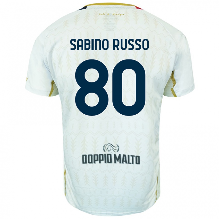 Kinder Alessandro Sabino Russo #80 Weiß Auswärtstrikot Trikot 2024/25 T-Shirt