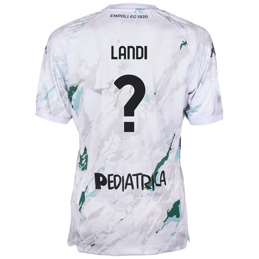 Kinder Jacopo Landi #0 Grau Auswärtstrikot Trikot 2024/25 T-Shirt