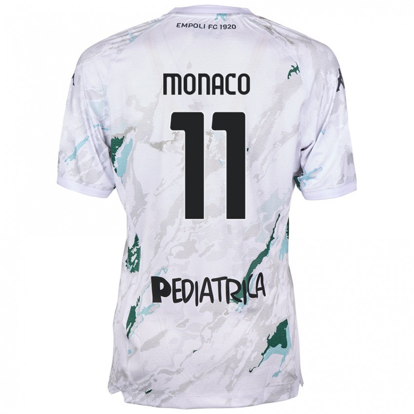 Kinder Salvatore Monaco #11 Grau Auswärtstrikot Trikot 2024/25 T-Shirt