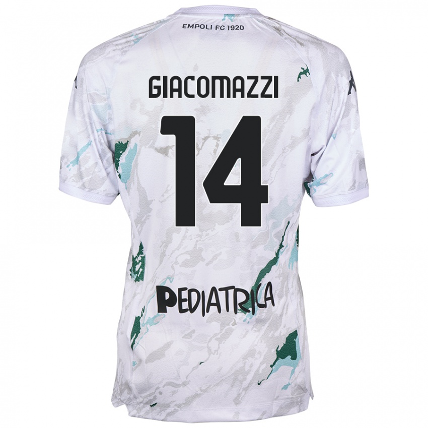 Kinder Sebastián Giacomazzi #14 Grau Auswärtstrikot Trikot 2024/25 T-Shirt