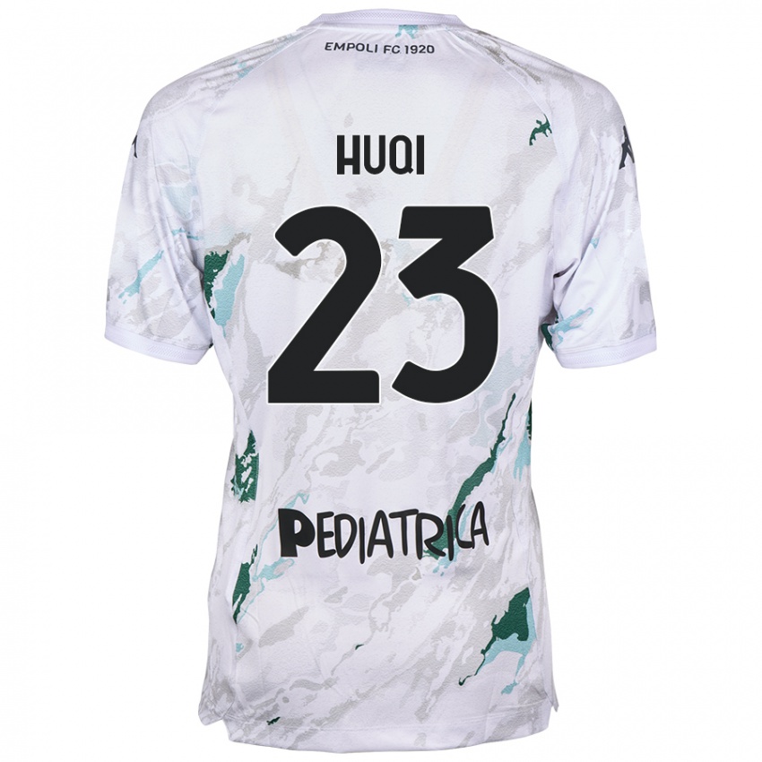 Kinder Mattia Huqi #23 Grau Auswärtstrikot Trikot 2024/25 T-Shirt