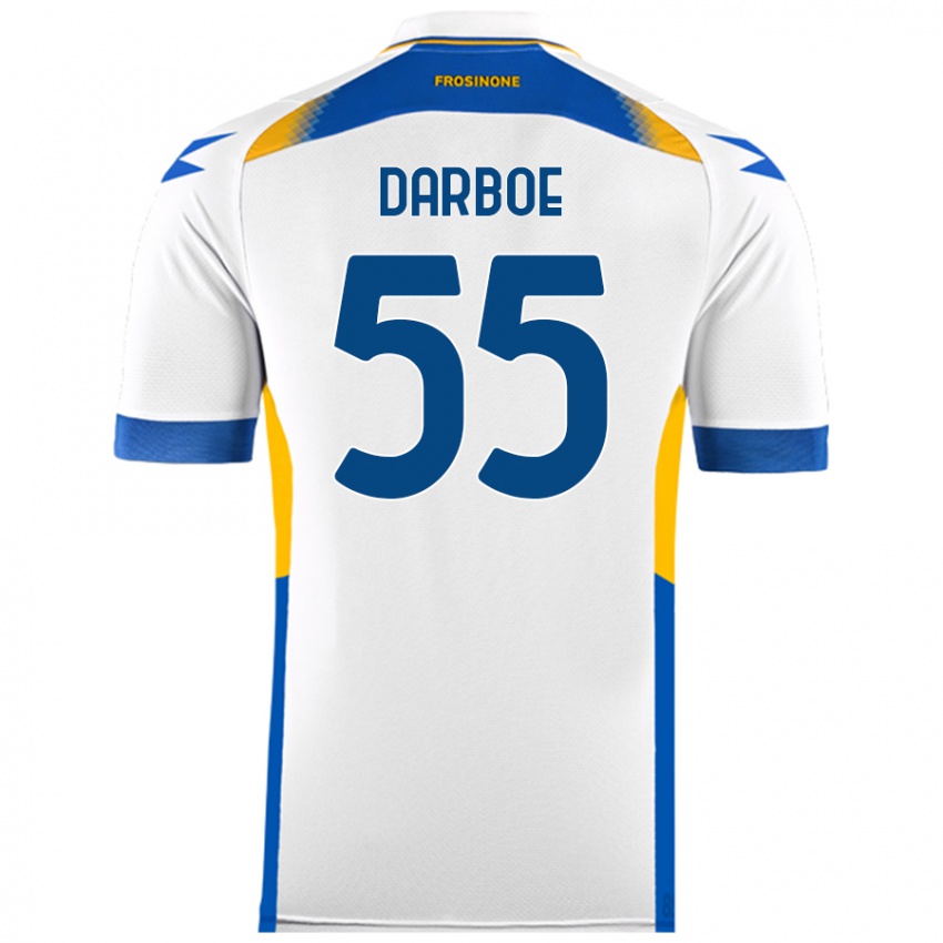 Kinder Ebrima Darboe #55 Weiß Auswärtstrikot Trikot 2024/25 T-Shirt