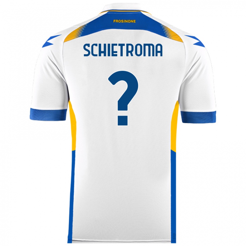 Kinder Lorenzo Schietroma #0 Weiß Auswärtstrikot Trikot 2024/25 T-Shirt