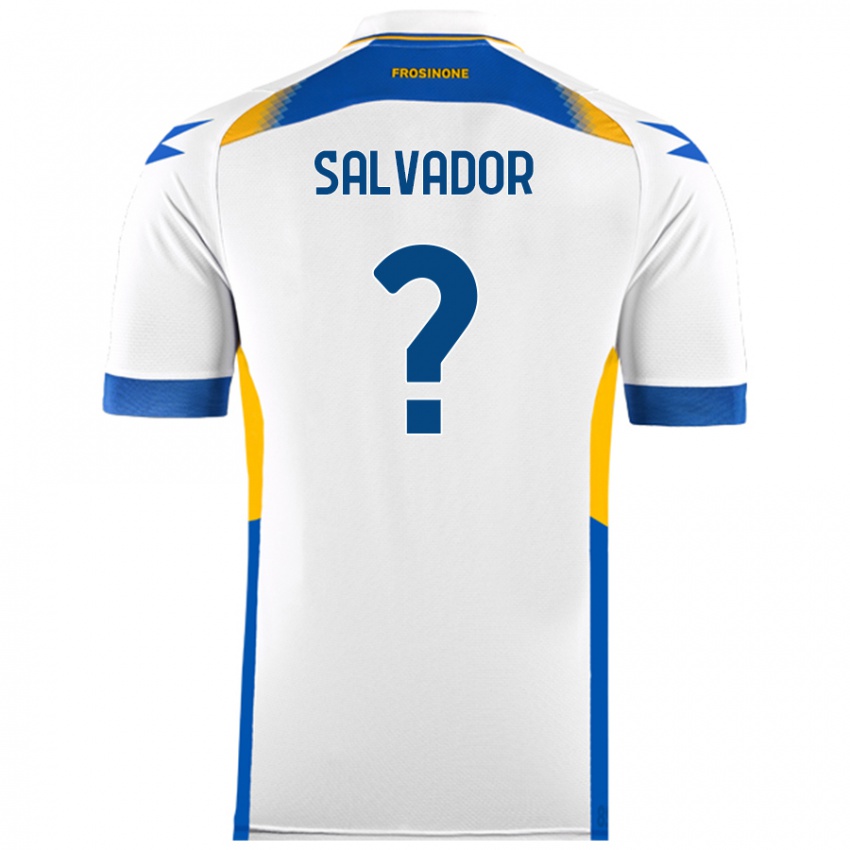 Kinder Edoardo Salvador #0 Weiß Auswärtstrikot Trikot 2024/25 T-Shirt