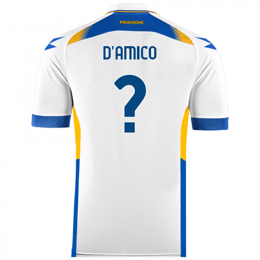 Kinder Cristiano D'amico #0 Weiß Auswärtstrikot Trikot 2024/25 T-Shirt