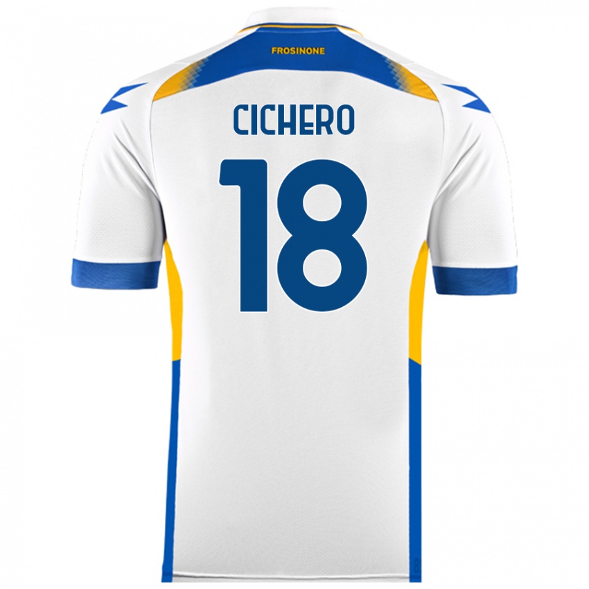 Kinder Alejandro Cichero #18 Weiß Auswärtstrikot Trikot 2024/25 T-Shirt