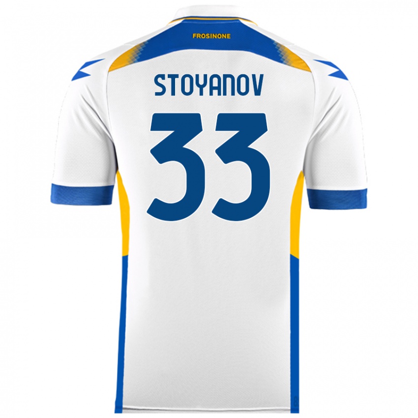 Kinder Steliyan Stoyanov #33 Weiß Auswärtstrikot Trikot 2024/25 T-Shirt