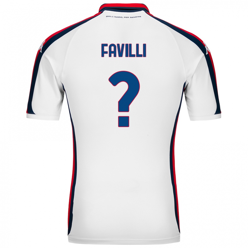 Kinder Andrea Favilli #0 Weiß Auswärtstrikot Trikot 2024/25 T-Shirt