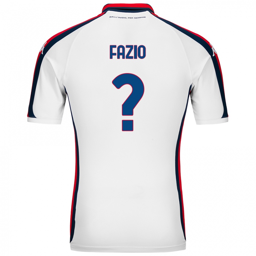 Kinder Lorenzo Fazio #0 Weiß Auswärtstrikot Trikot 2024/25 T-Shirt