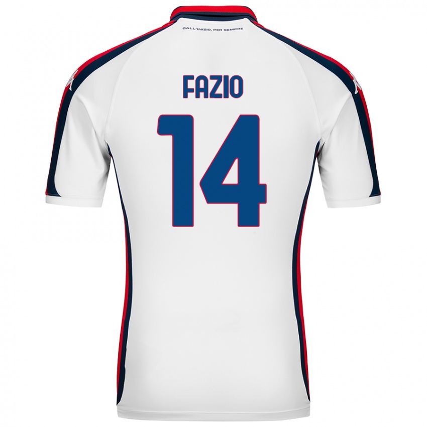 Kinder Tommaso Fazio #14 Weiß Auswärtstrikot Trikot 2024/25 T-Shirt