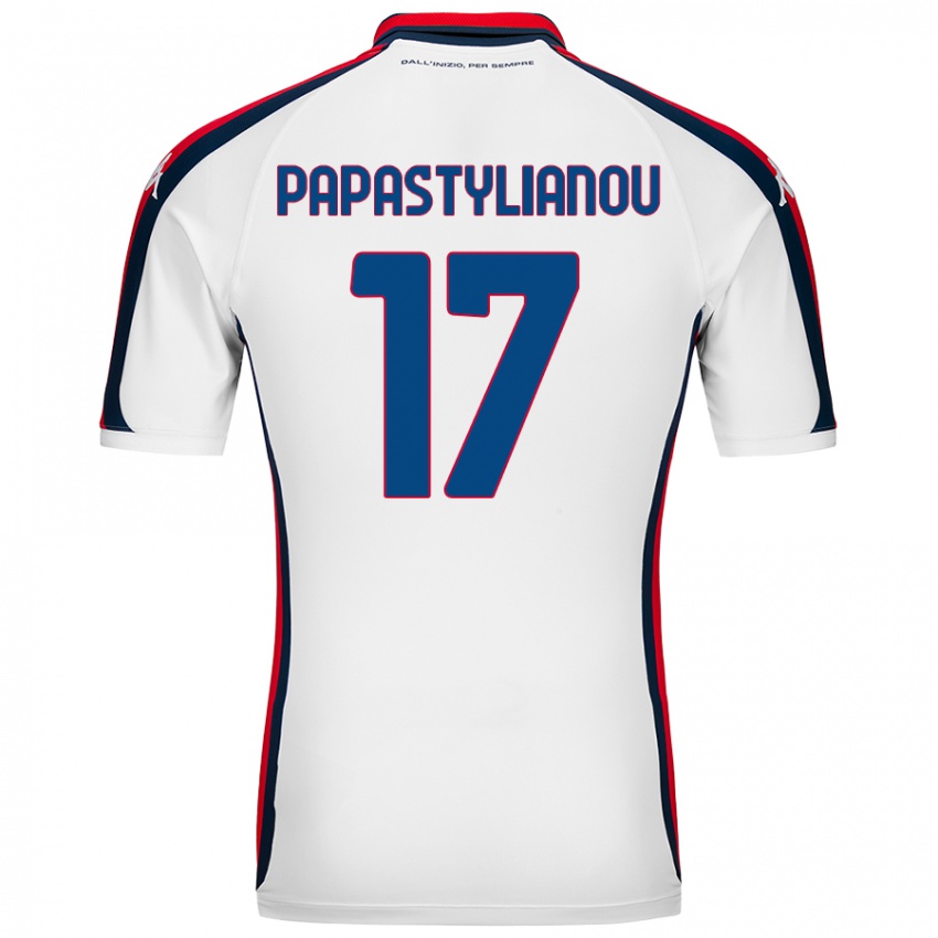 Kinder Lysandros Andreas Papastylianou #17 Weiß Auswärtstrikot Trikot 2024/25 T-Shirt