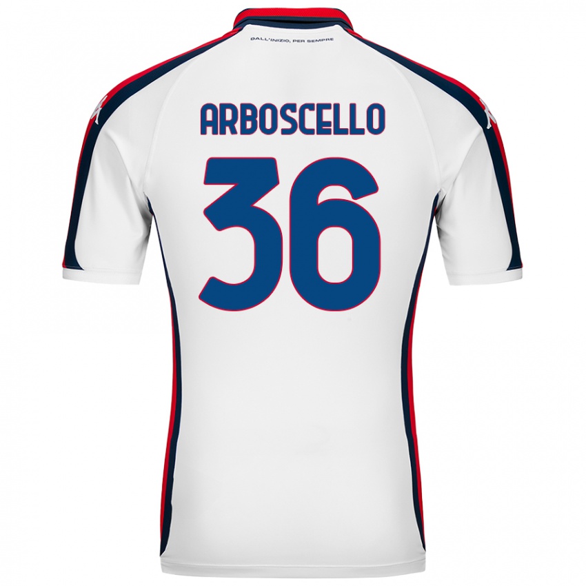 Kinder Riccardo Arboscello #36 Weiß Auswärtstrikot Trikot 2024/25 T-Shirt