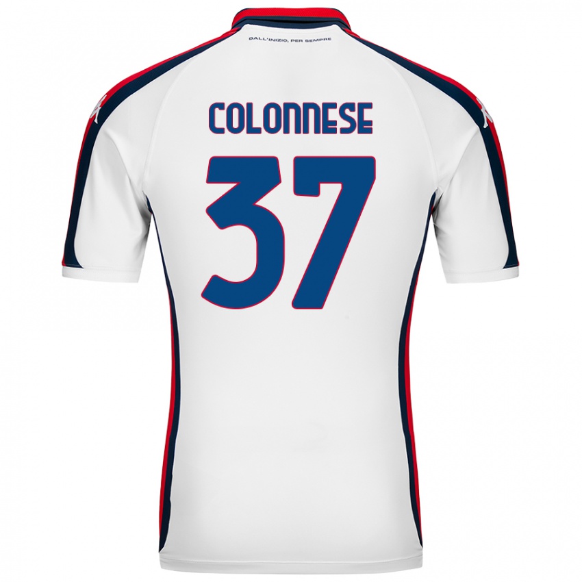 Kinder Lorenzo Colonnese #37 Weiß Auswärtstrikot Trikot 2024/25 T-Shirt