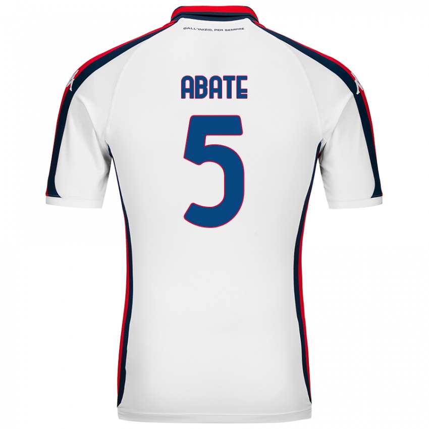 Kinder Giada Abate #5 Weiß Auswärtstrikot Trikot 2024/25 T-Shirt