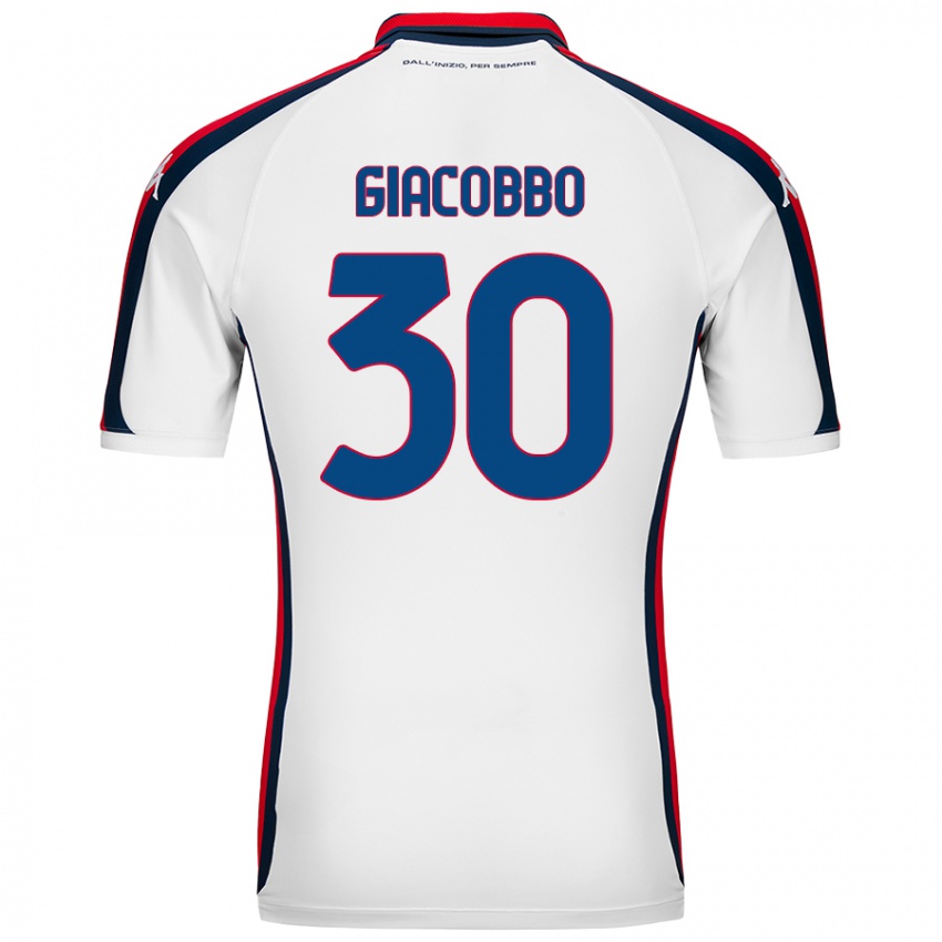 Kinder Giulia Giacobbo #30 Weiß Auswärtstrikot Trikot 2024/25 T-Shirt