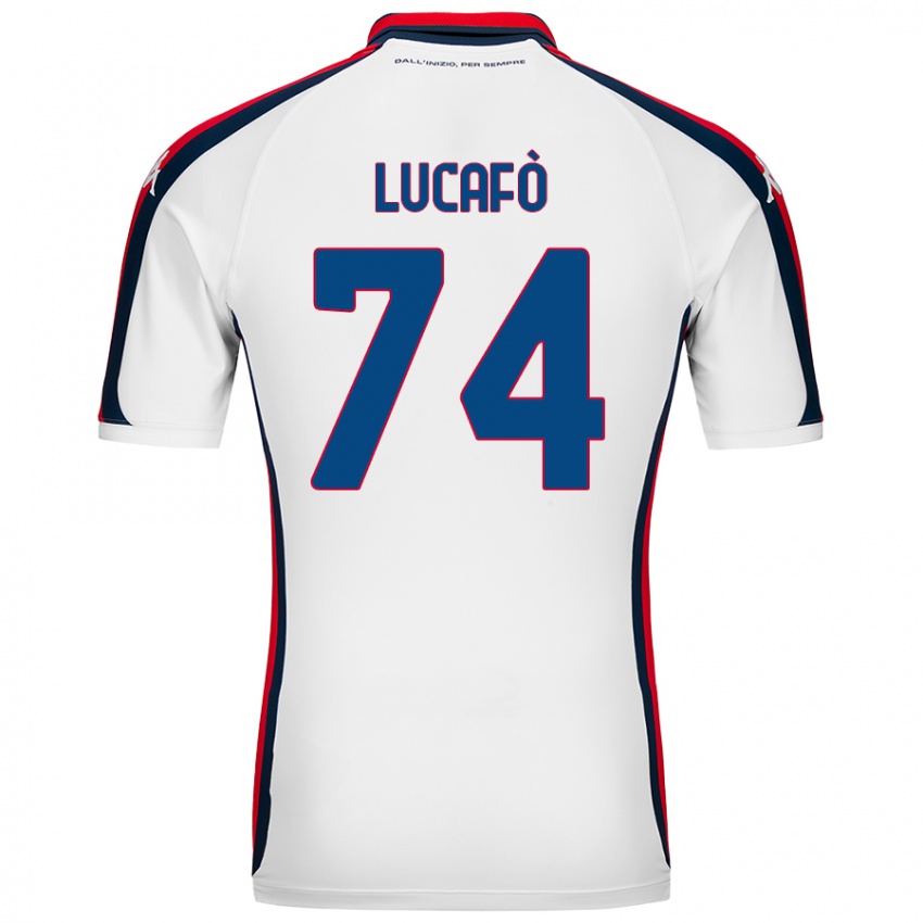 Kinder Sara Lucafò #74 Weiß Auswärtstrikot Trikot 2024/25 T-Shirt