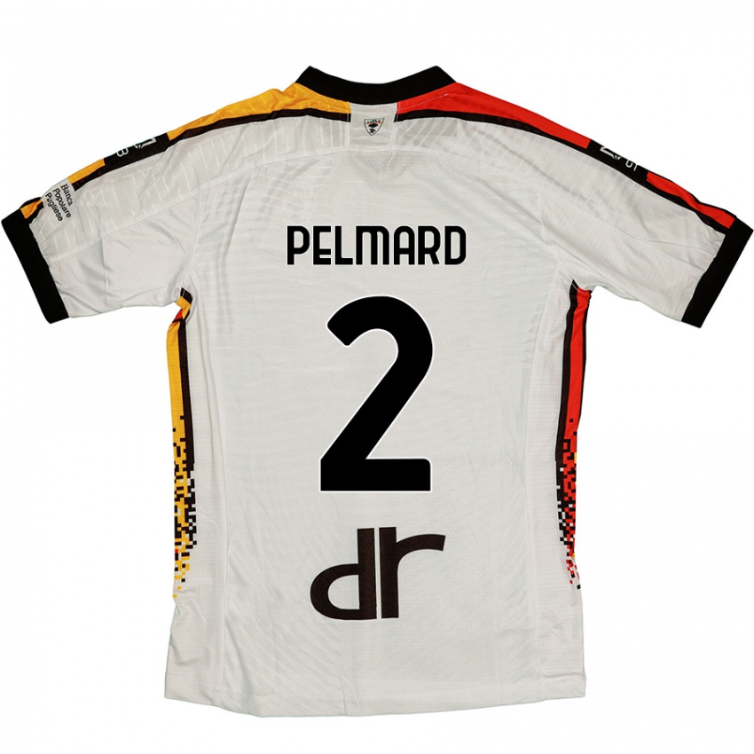 Kinder Andy Pelmard #2 Weiß Schwarz Auswärtstrikot Trikot 2024/25 T-Shirt