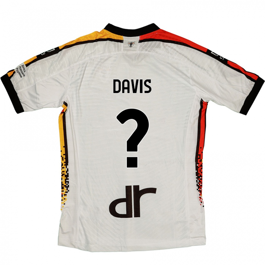 Kinder Sammi Davis #0 Weiß Schwarz Auswärtstrikot Trikot 2024/25 T-Shirt