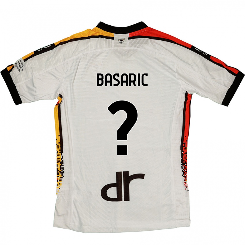 Kinder Ben Basaric #0 Weiß Schwarz Auswärtstrikot Trikot 2024/25 T-Shirt