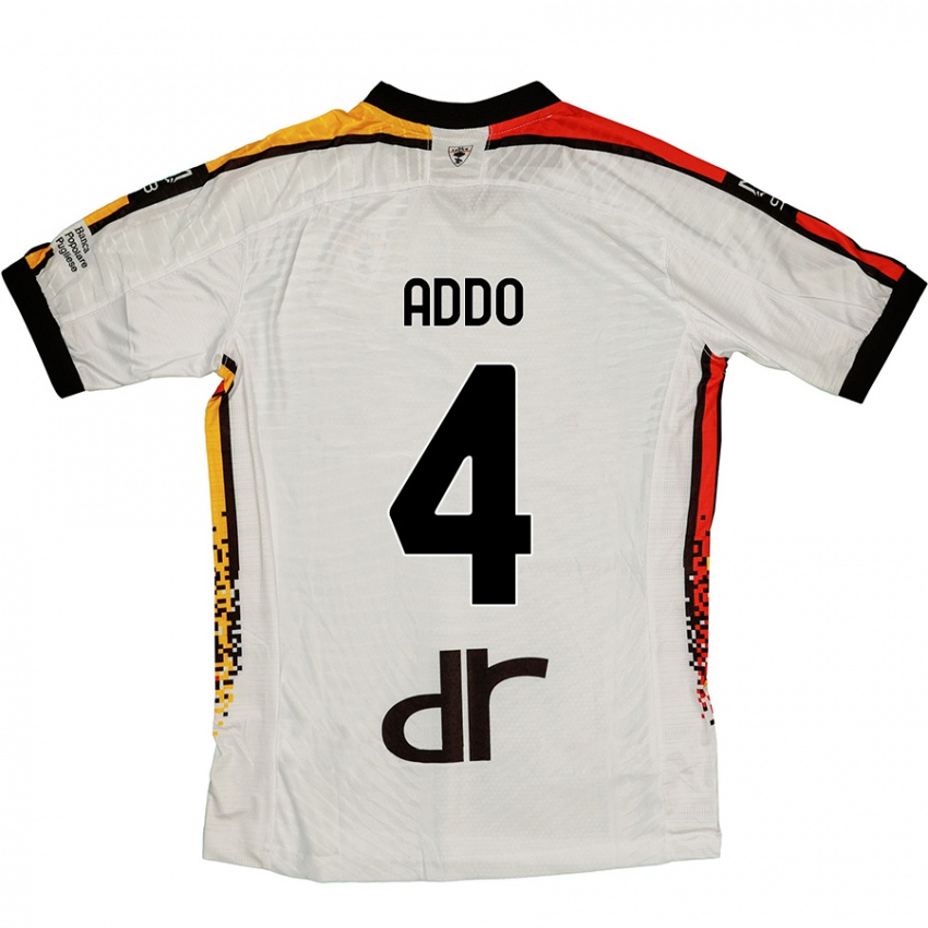 Kinder Vernon Addo #4 Weiß Schwarz Auswärtstrikot Trikot 2024/25 T-Shirt