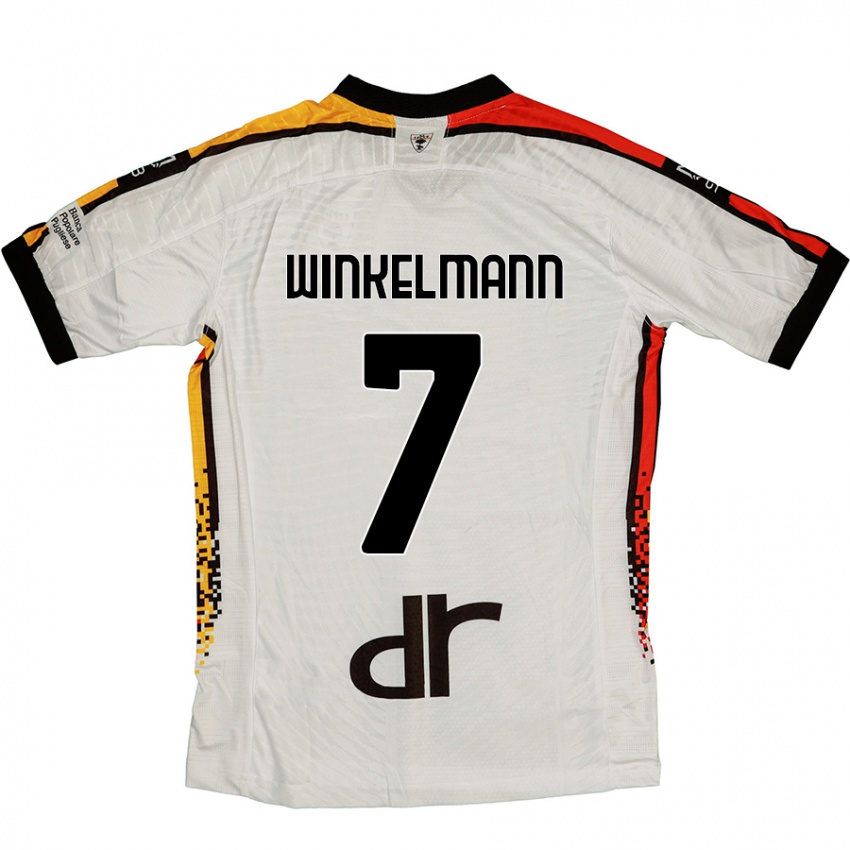 Kinder Till Winkelmann #7 Weiß Schwarz Auswärtstrikot Trikot 2024/25 T-Shirt