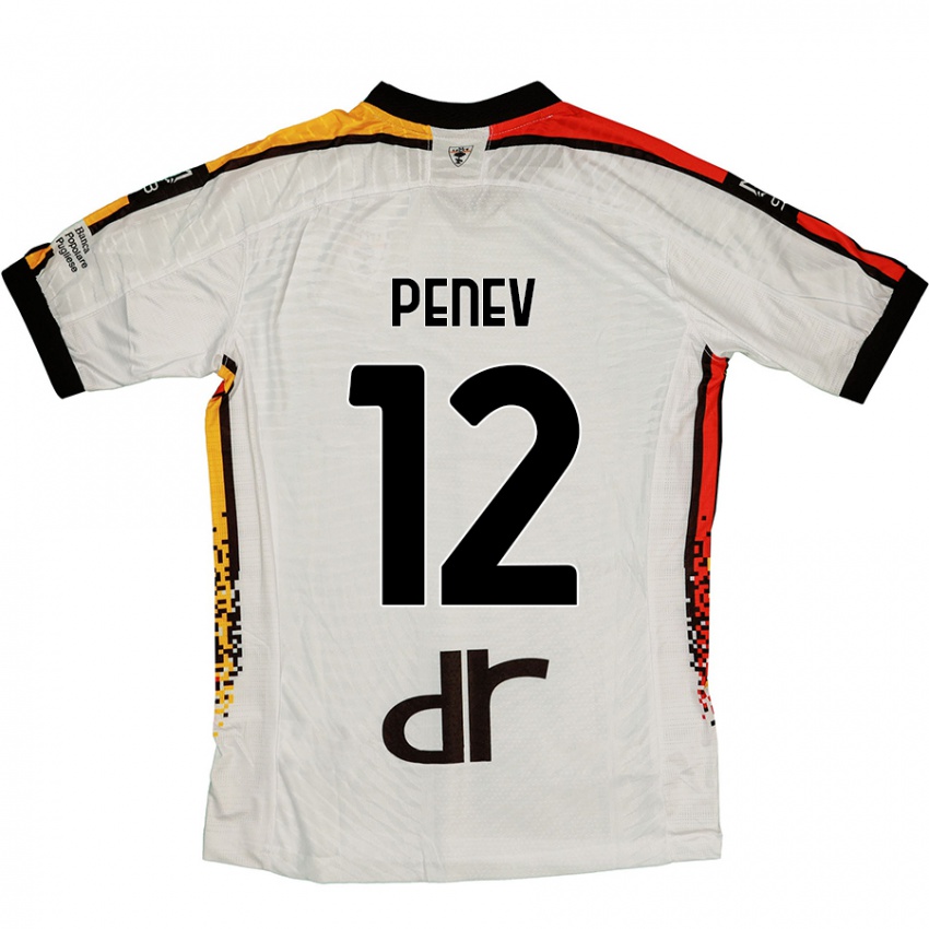 Kinder Plamen Penev #12 Weiß Schwarz Auswärtstrikot Trikot 2024/25 T-Shirt