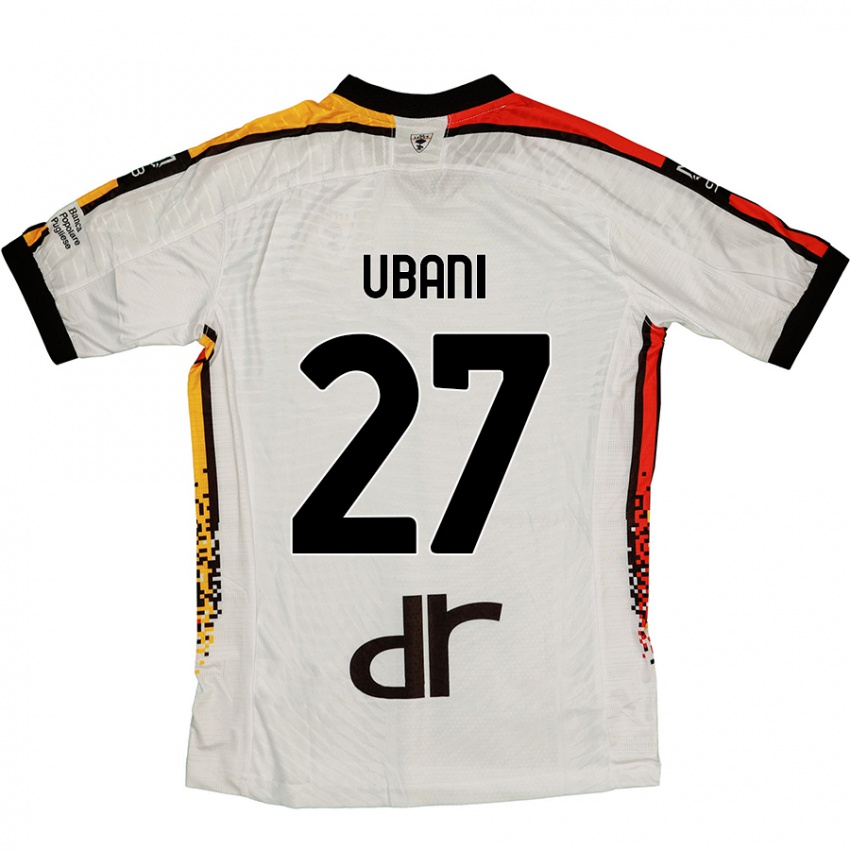 Kinder Marlon Ubani #27 Weiß Schwarz Auswärtstrikot Trikot 2024/25 T-Shirt